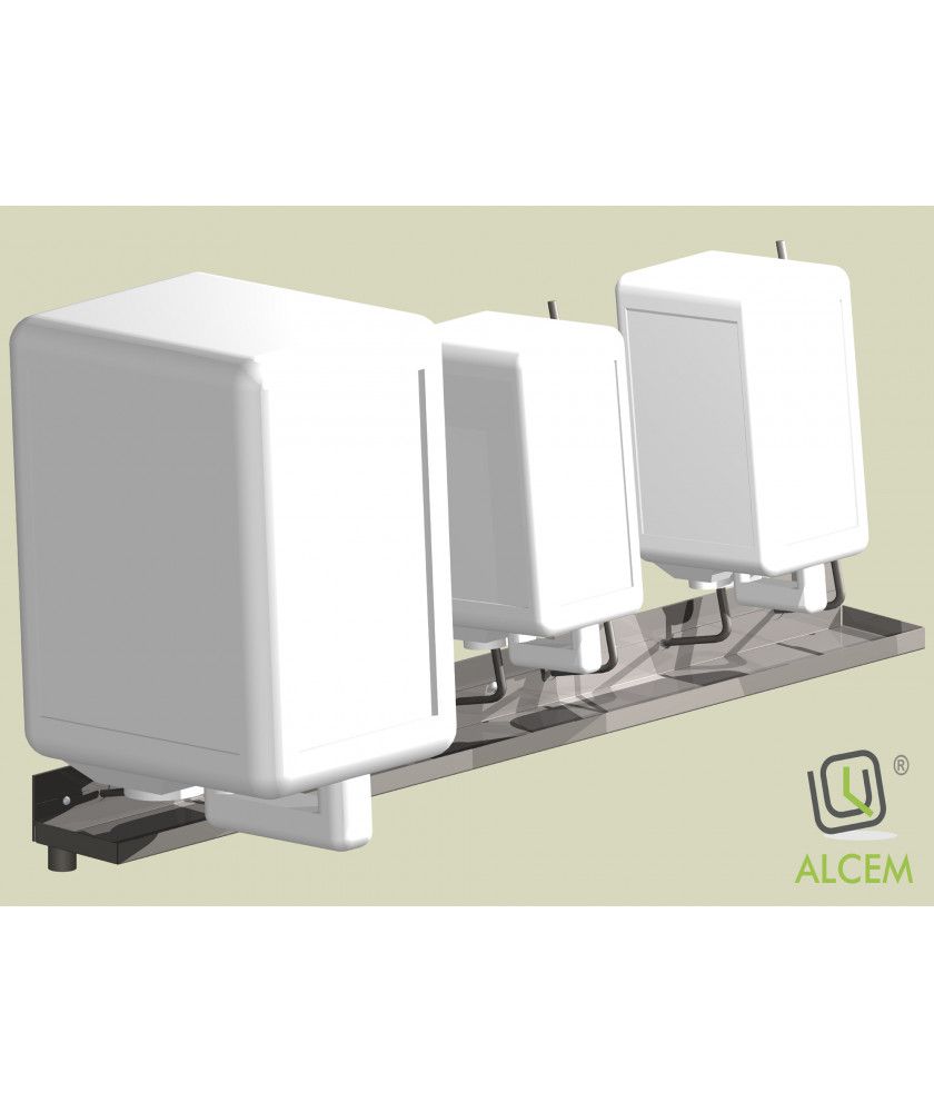Egouttoir à bidons tout inox avec fixation – Image 2