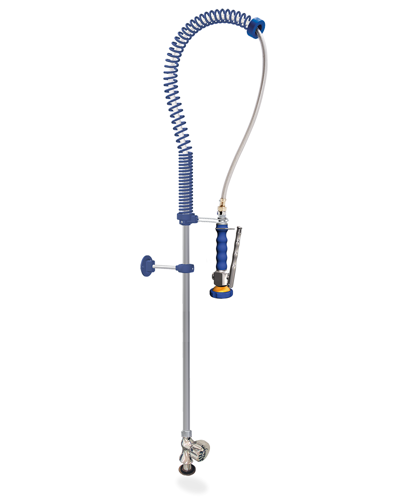 Robinet douchette pour évier inox suspendu